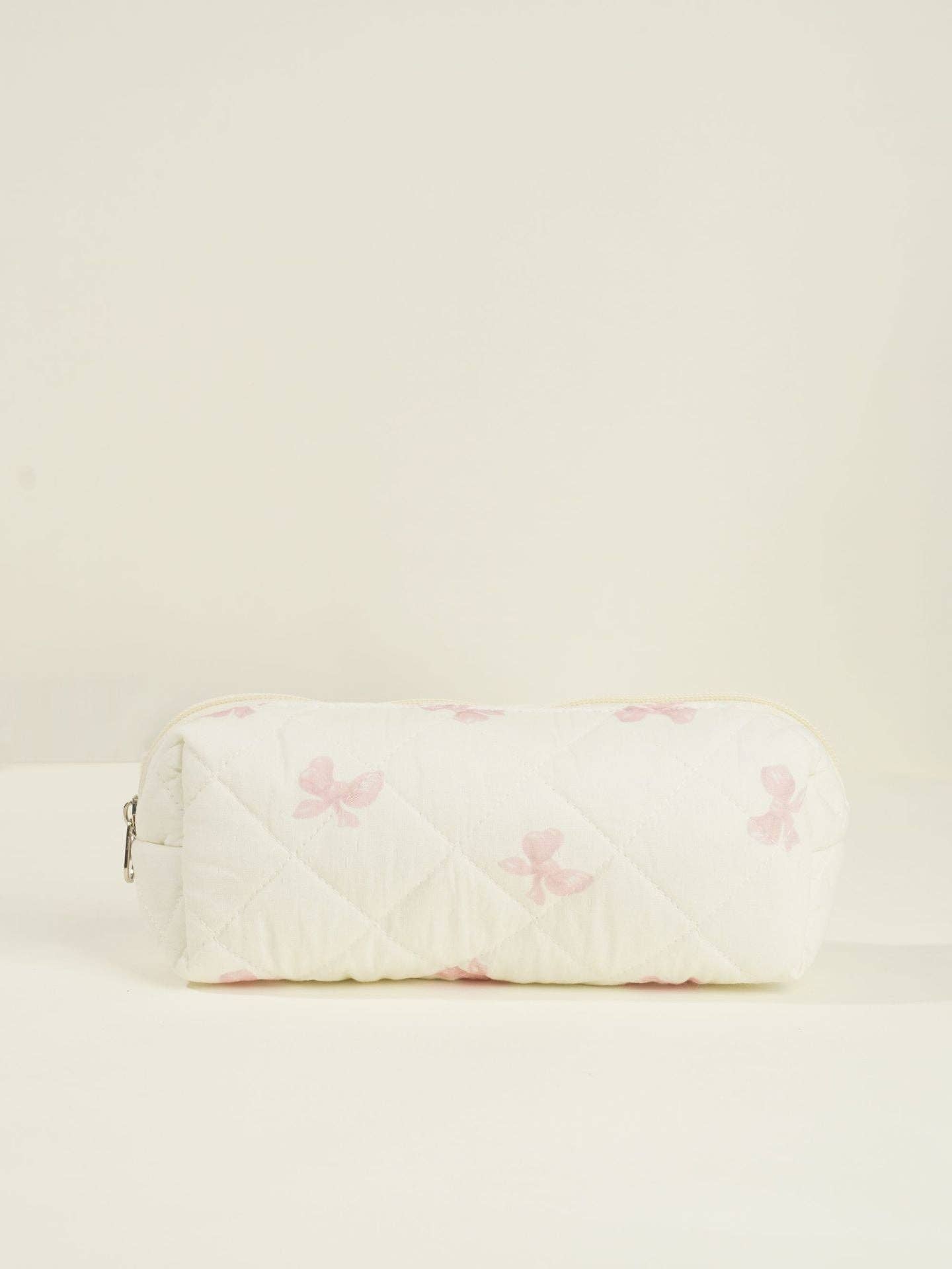 Butterfly Floral Print Cosmetic Bag