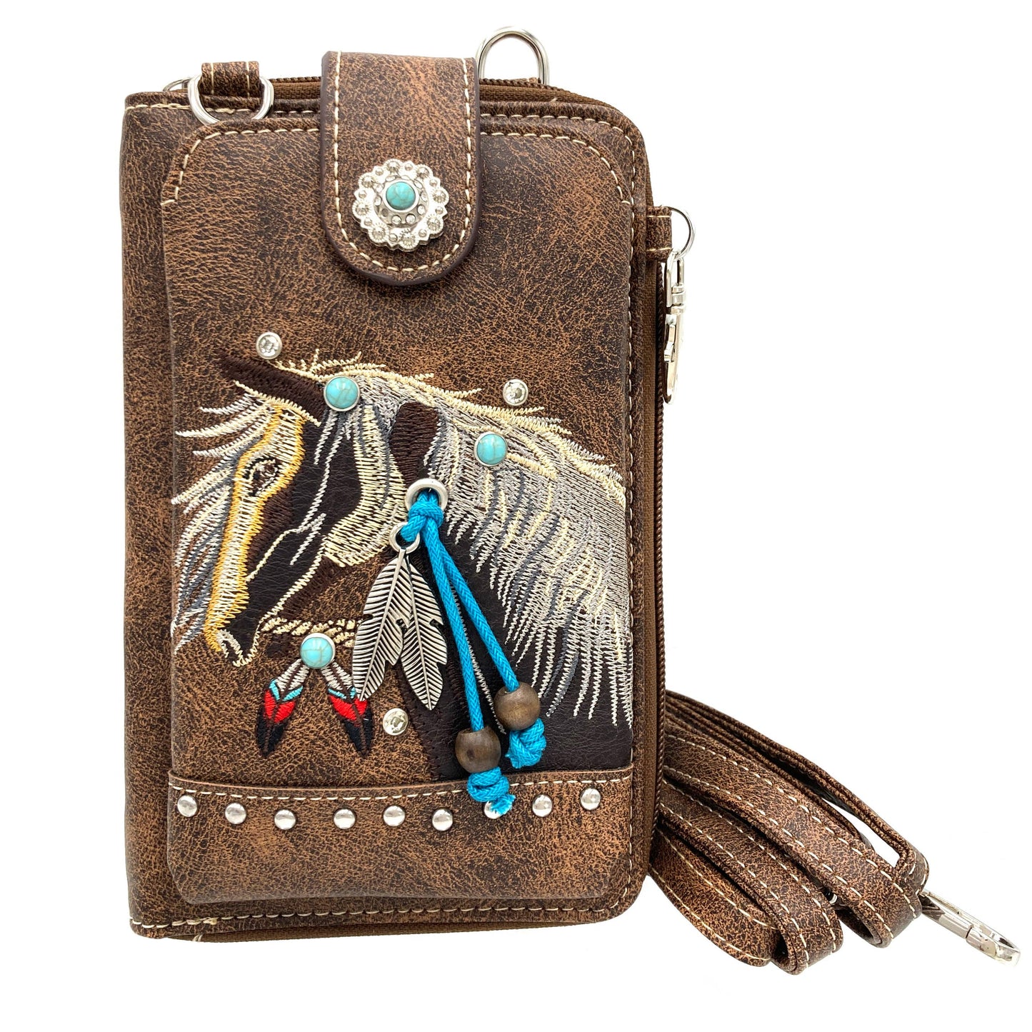 Horse Crossbody Western Phone Wallet