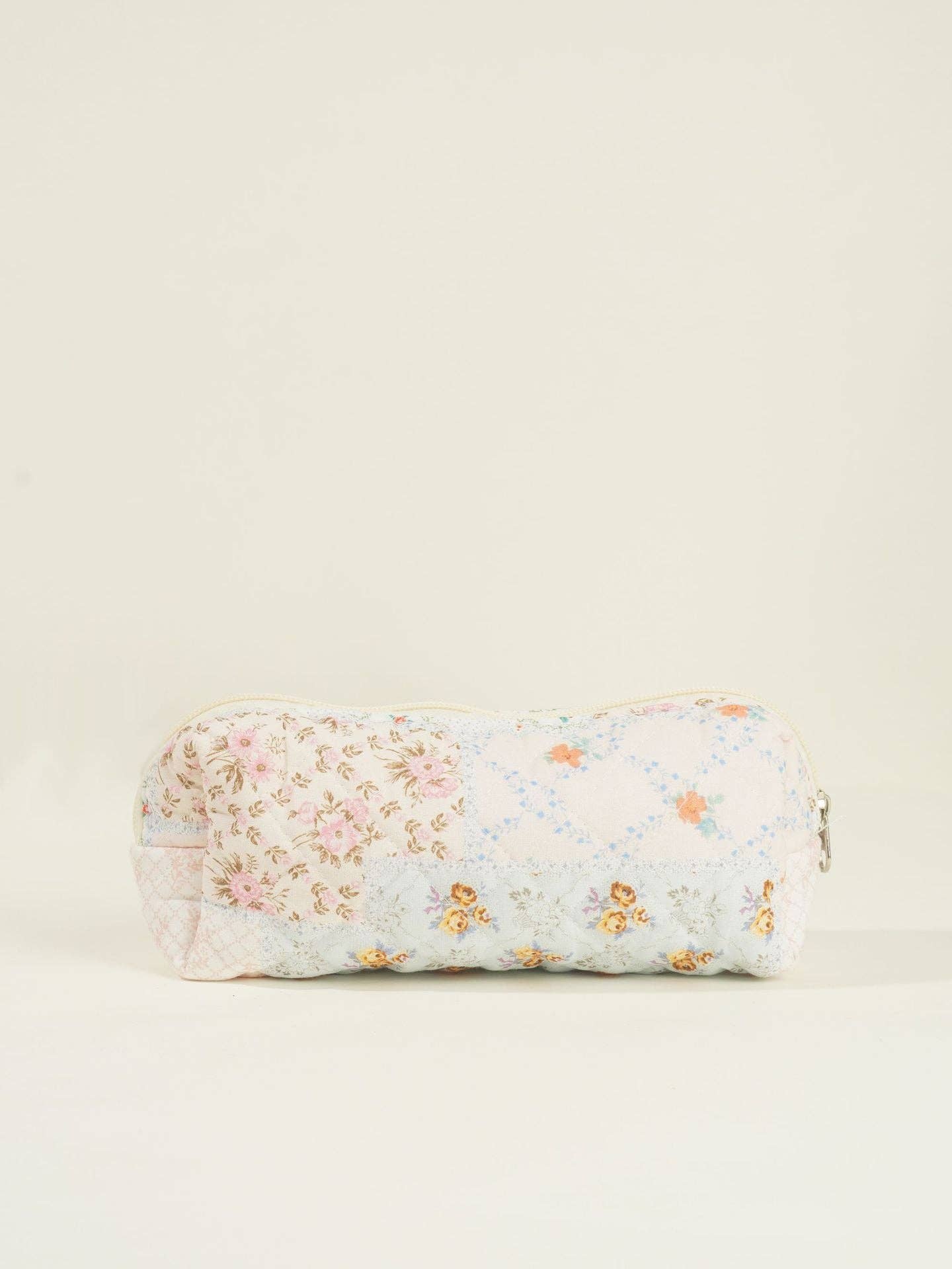 Butterfly Floral Print Cosmetic Bag