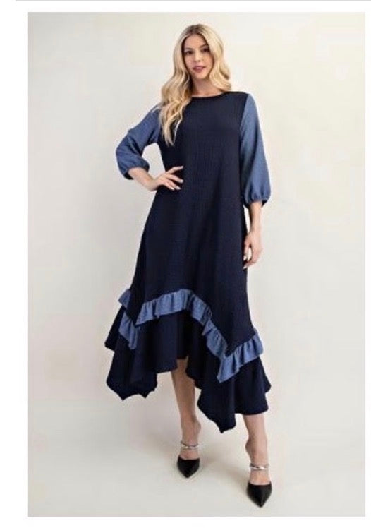 High-Low dress with Ruffle Hem