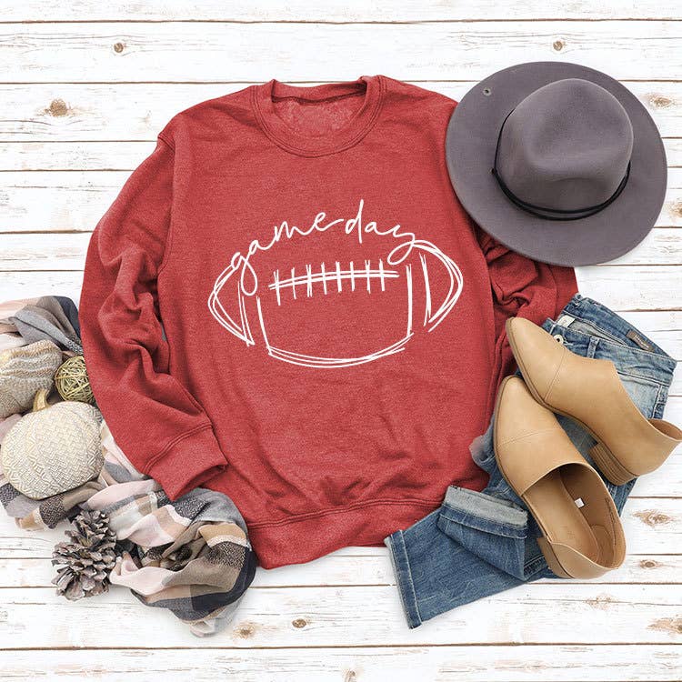 Graphic Football Game Day Casual Sweatshirt CF-SJGDW