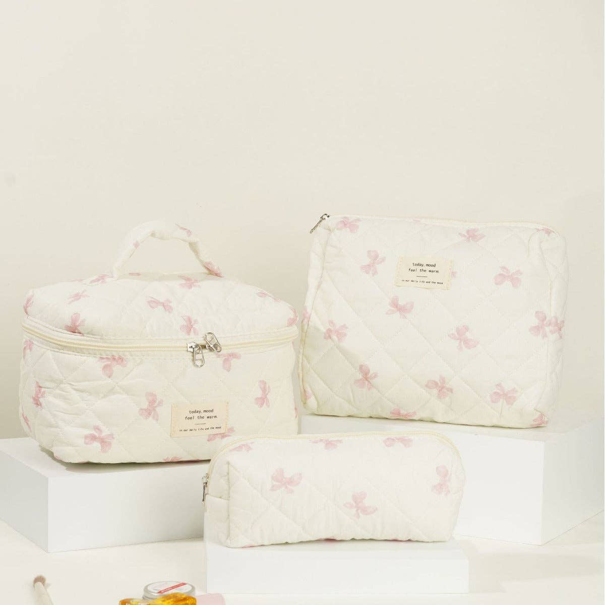 Butterfly Floral Print Cosmetic Bag