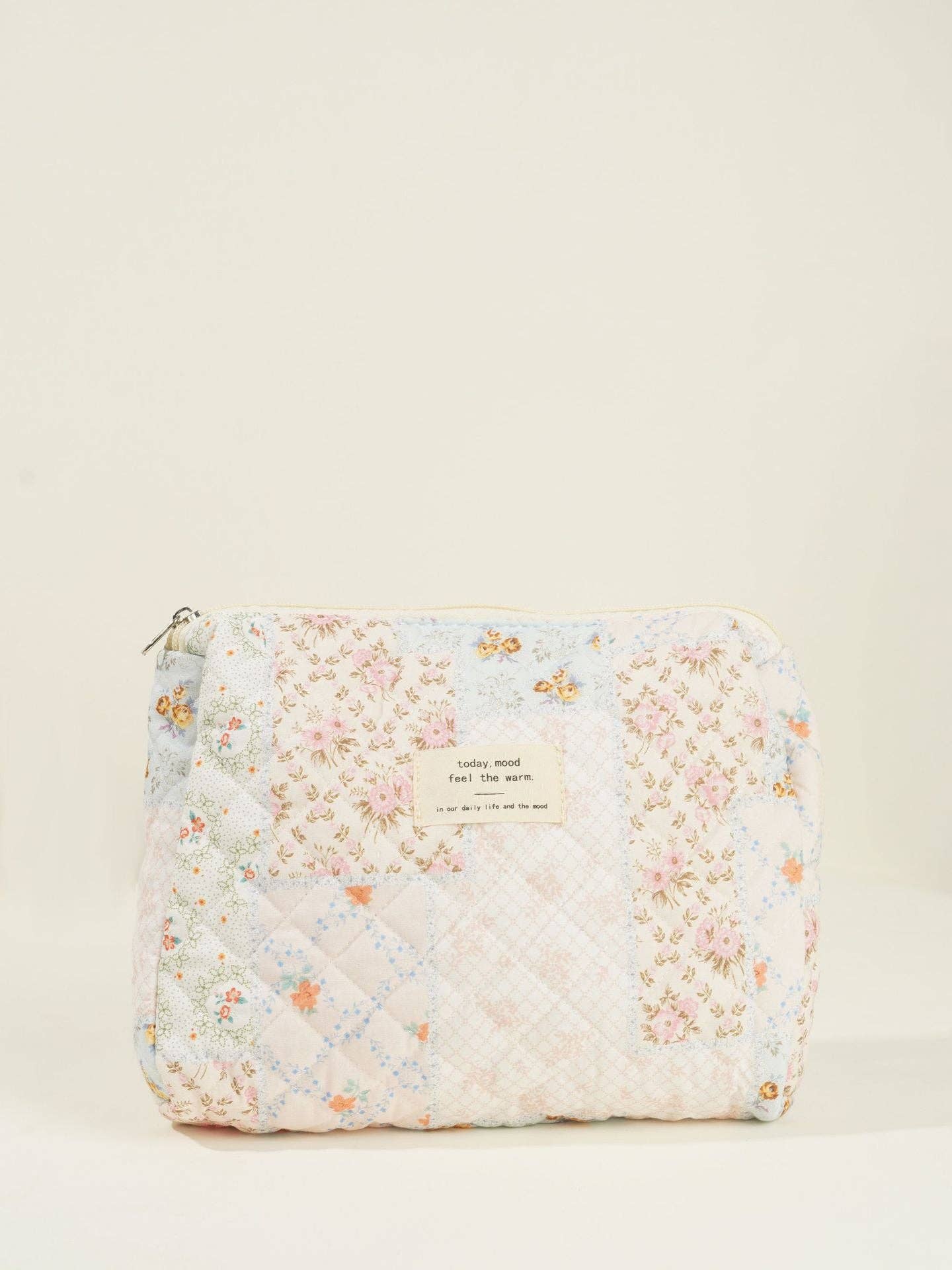 Butterfly Floral Print Cosmetic Bag