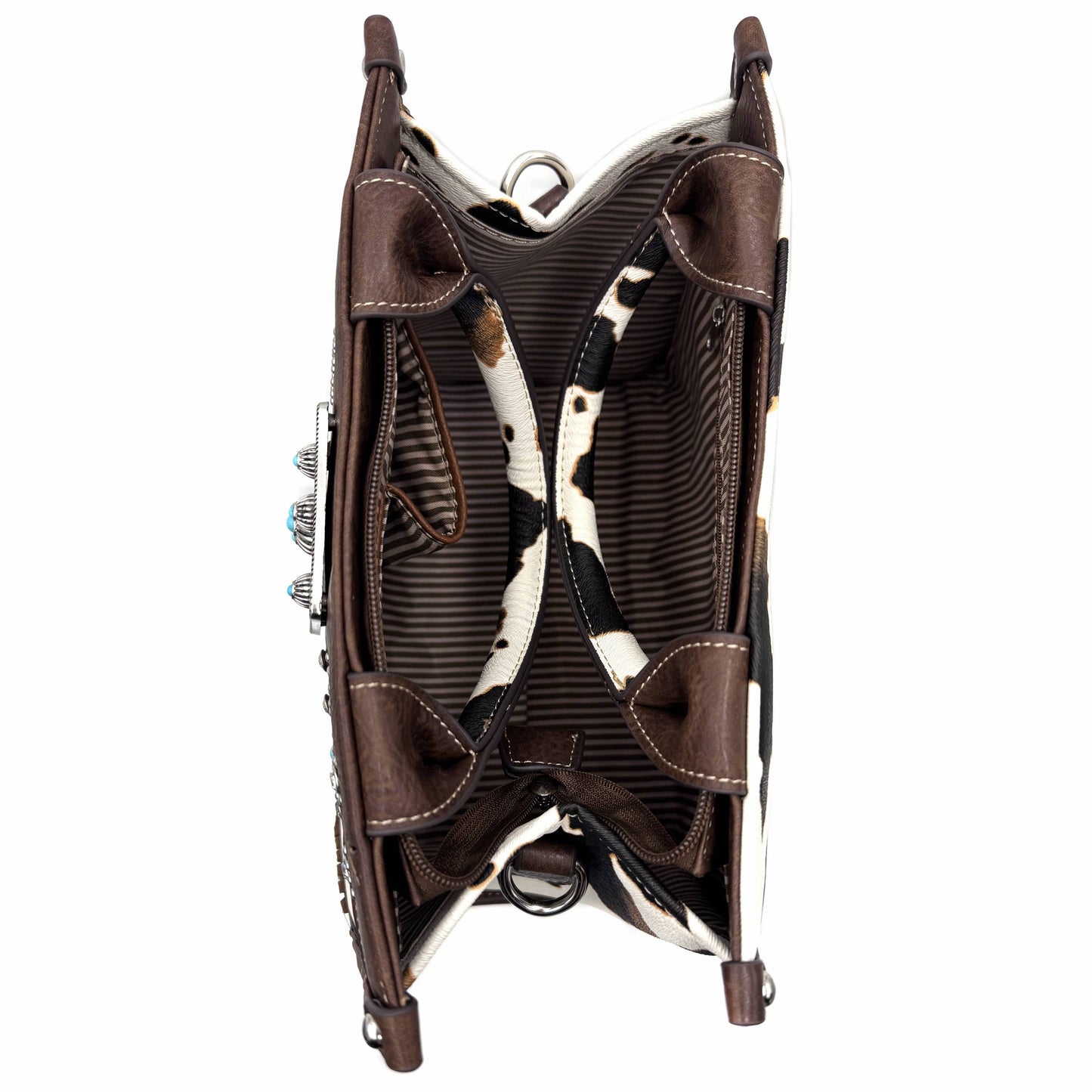 Concho Cow Print Concealed Carry Handbag/Crossbody