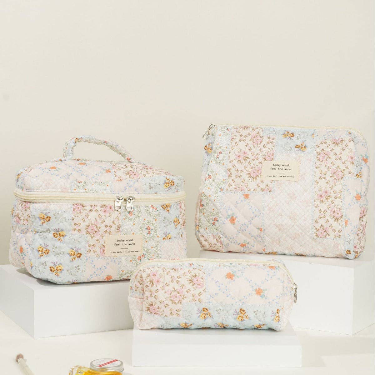Butterfly Floral Print Cosmetic Bag