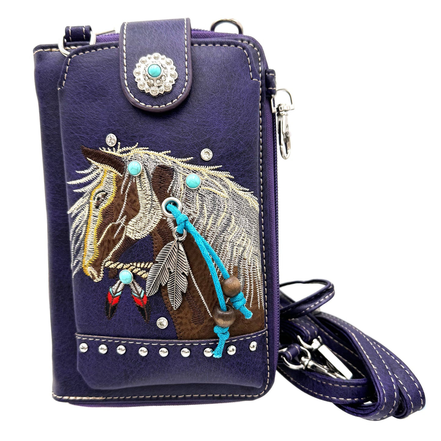Horse Crossbody Western Phone Wallet