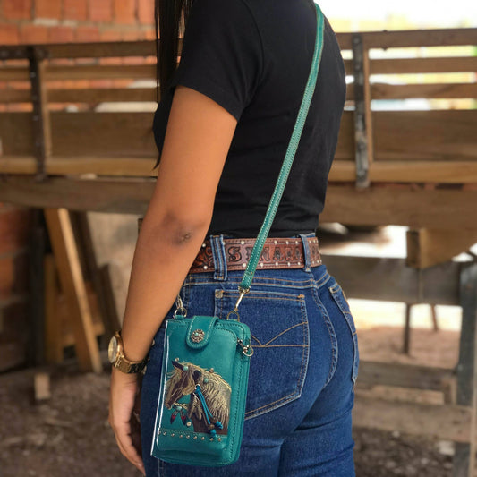 Horse Crossbody Western Phone Wallet