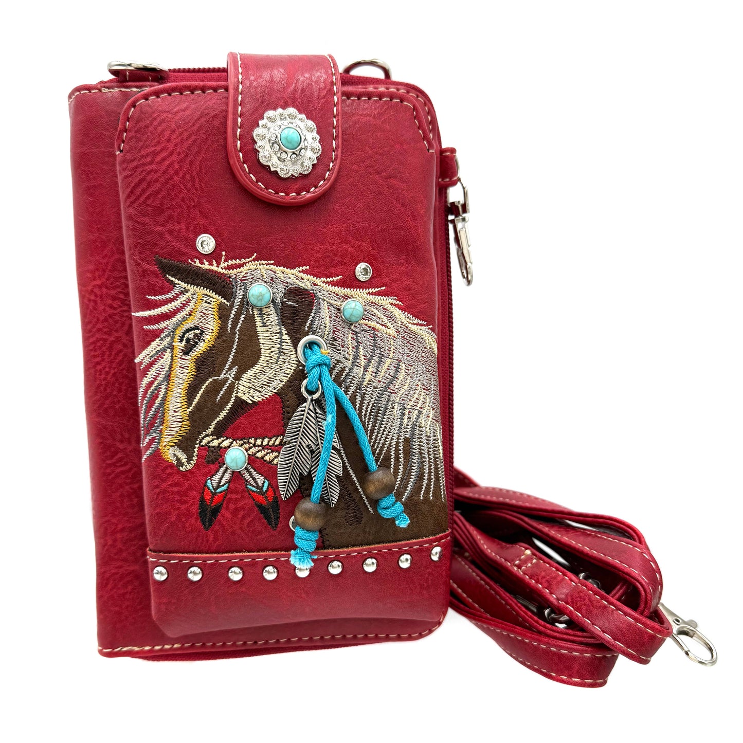 Horse Crossbody Western Phone Wallet