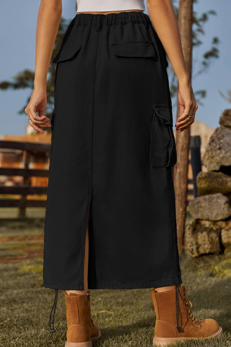 Women's Cargo Skirts with Drawstring