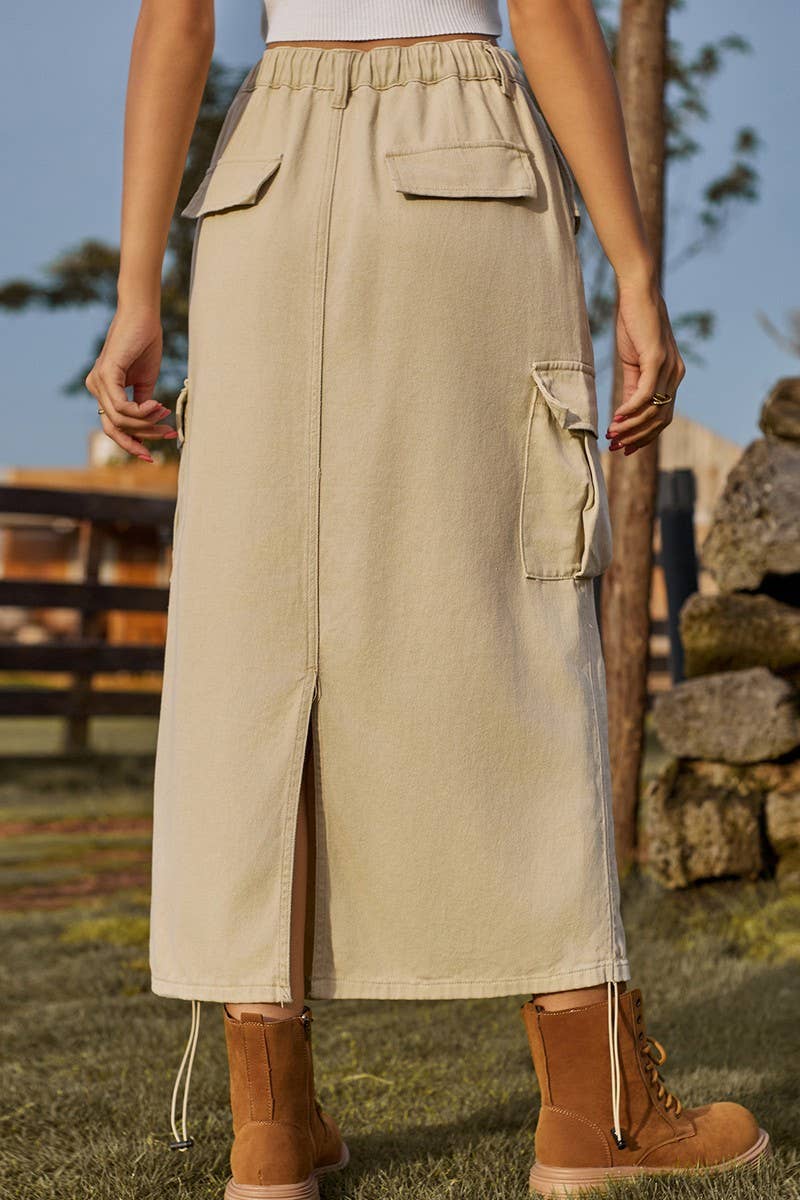 Women's Cargo Skirts with Drawstring