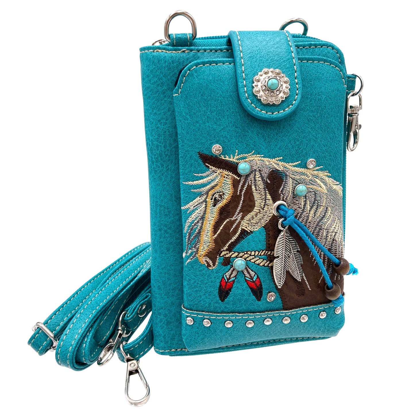 Horse Crossbody Western Phone Wallet