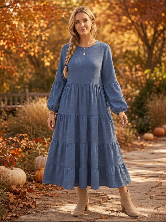 Denim Colored Maxi Dress