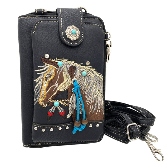 Horse Crossbody Western Phone Wallet